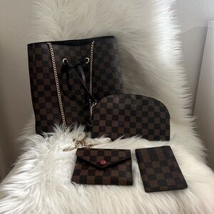 Louis Vuitton Damier Print Bag Set